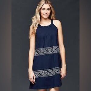 Gap Pleated Slub Dress